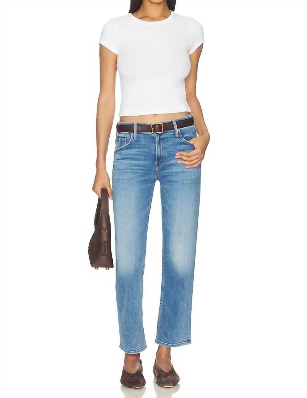 NEW MOTHER the newbie ankle jeans in float my boat